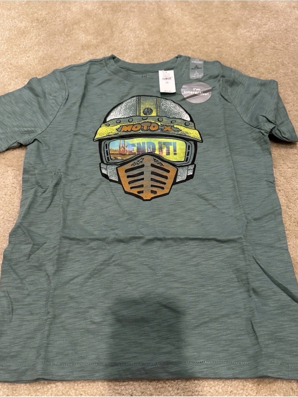 GAP Green Helmet Graphic Short Sleeve Tee - Picture 3 of 4